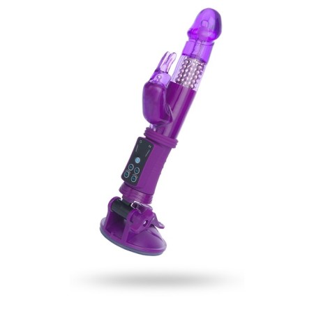 Vibrator with a clitoral stimulator Toyfa A-Toys, TPR, purple color, 22 cm