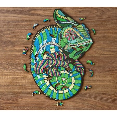 Wooden, figured puzzle Ewa "Chameleon", 49x37 cm-8