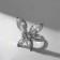 The ring "Butterfly" is elegant, the color is white in silver, dimensionless