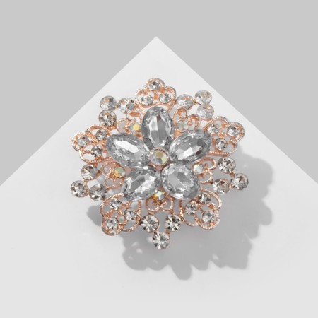 Book "Flower" with openwork petals, the color is white in pink gold-2