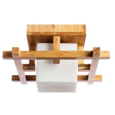 Woods 1x60W E27 lamp, brown 25x25x20 cm