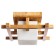 Woods 1x60W E27 lamp, brown 25x25x20 cm