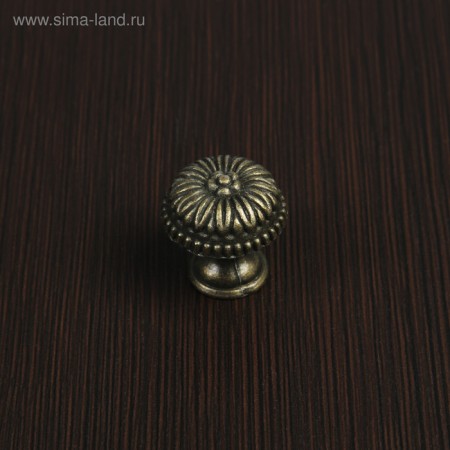 Ручка кнопка VINTAGE 006, цвет бронза, 8 шт TMP-3