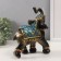 Polystone souvenir "Elephant in Blue Popone with brushes and mirrors" 20x10x18.5 cm