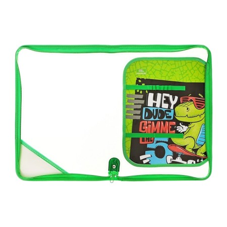 A4 labor folder, plastic, lightning around, folding bar, with a filling of 10 items, calligrata, PTR-1, "Dino Skate"-3