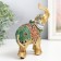 Polystone souvenir "Elephant - Red -green Popona with rubies" 12.5x5x15.5 cm