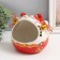 Souvenir Ceramics "Red cat manki-nako with bells" 12.5x16.5x14 cm
