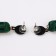 Earrings "Brushes" harmony, emerald color, l brush 8.5 cm