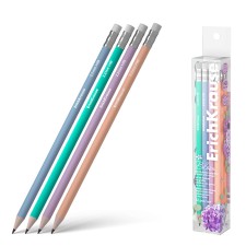 A set of pencils of black-graphic with an eraser of 12 pieces Erichkrause 