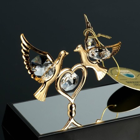 Pen on the stand "Pigeons", 16 × 6 × 19 cm, with crystals-2