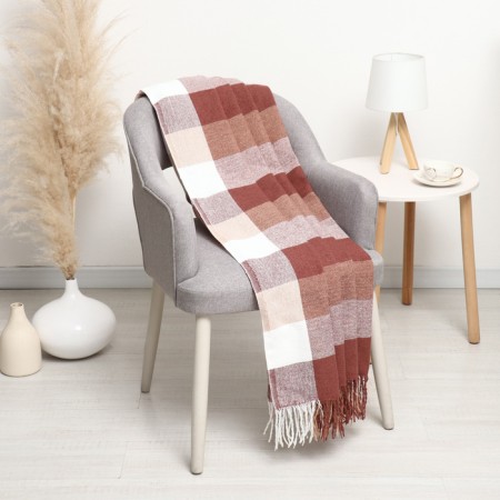 Piknik plaid 140x200cm, Bel/Bezh/Ter RAP. 8, HL 20%, pan 40%, PE 40%