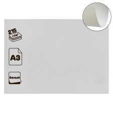 White cardboard A3, 215 g/m2, shared, 100% cellulose/Finland/