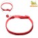 Two -layer collar with Fasteks "Glamur" 30 x 1 cm, red