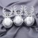 Christmas tree decoration "Funny deer" (set 3 pcs) 11x6 cm, silver