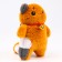 Soft toy "cat" on a key fob, 14 cm, brown color