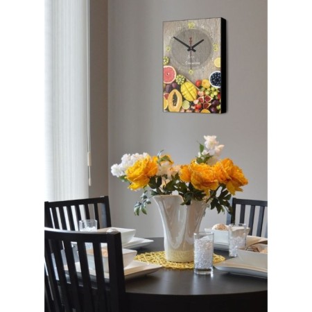 Carty clock is wall-mounted, for the kitchen, "tropical fruits", a smooth move, 57 x 35 x 4 cm-5
