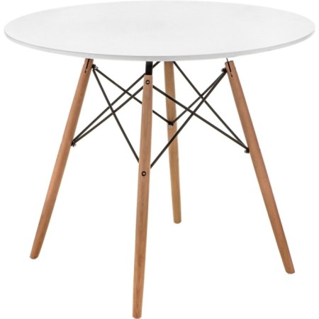 Wooden Table Table Buka/Metal, Natural 90x90x72 cm-1