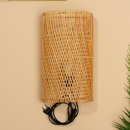 Lamp wall -mounted from a rattan "grid" 1x120W, E27, 24x14x40 cm-8