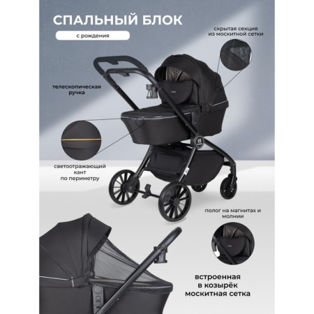 Stroller 3 in 1 Farfello Baby Shell BBS-001, Black Color-2