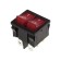 Klavima switch 250V 6A (6C) On -OFF red with double mini backlight (RWB-305) Rexant 10806