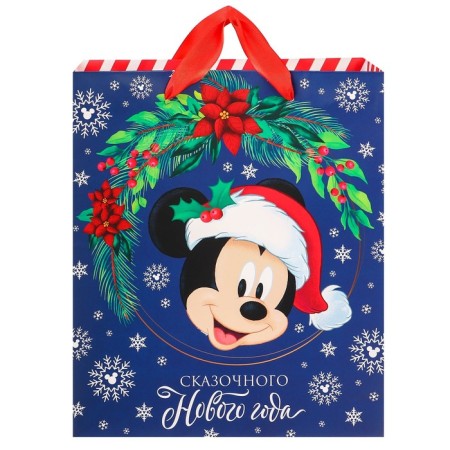 New Year. Gift package, 18x23x11.5 cm, packaging, Mickey Maus Mix-2