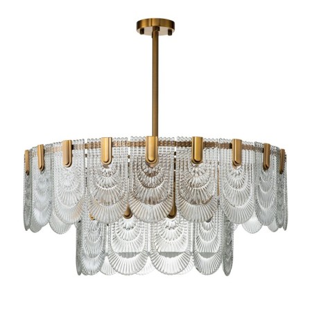 Lamp on the Indigo rod, 12022/b/9r Brass. 9x60W, E14, 800x800x395/1395 mm, lace effect-1