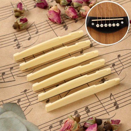 A set of lower thresholds for the Music Life guitar, 6 pieces, 7x0.9x0.3cm, white