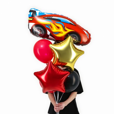 Set of balls "Racing", foil, latex, 7 pcs.-3