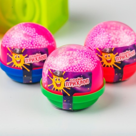Slime, Magenta, Capsule with Balls, 40 g-1
