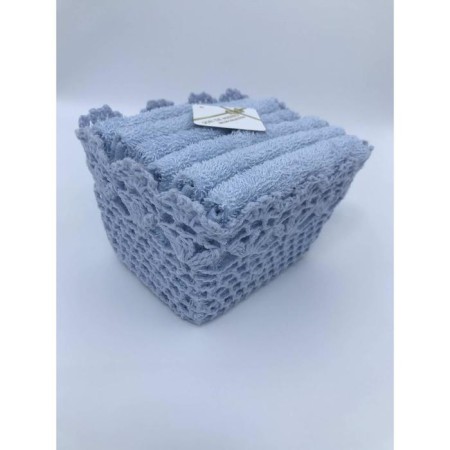 A set of napkins "Aglaya", size 30x30 cm - 6 pcs, blue color-2
