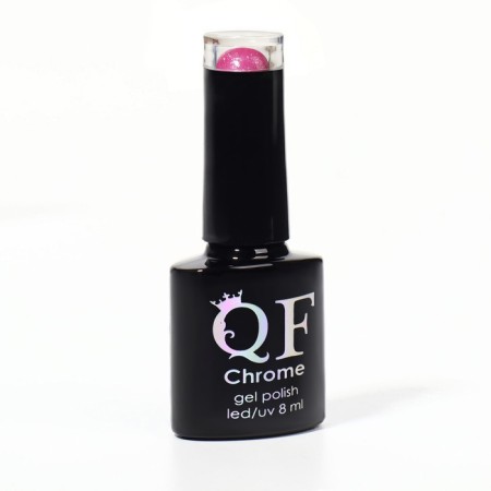 Nail varnish gel, Chrome, shimmer, 3 phase, 8ml, Led/UV, bright pink color (017)-9