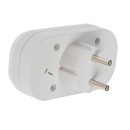 UNIVERSAL ramer, 2 nests, 10 A, 250 V, without salary, flat, white-1