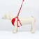 A set with a soft harness and a bow, size l, leash 120 x 1.5 cm, og 35-50 cm, red