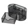 Chancellery trifle stand 9 departments, mesh metal, black