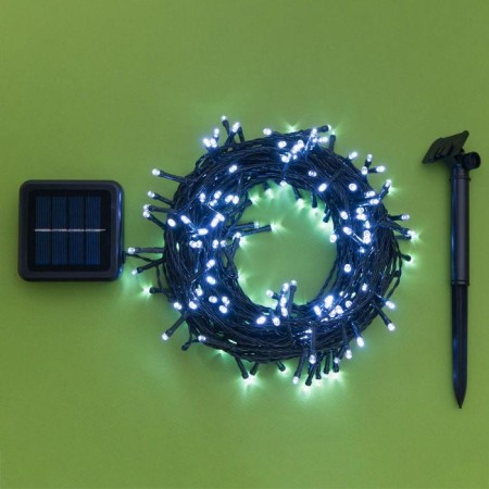 Garland “thread” 20 m, IP44, dark thread, 200 LED, white glow, 2 modes, solar battery-4