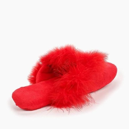 Slippers # 1 female, size size 39, burgundy color-1