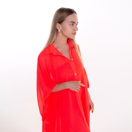 Tunic Beach female, red color, size 48-4