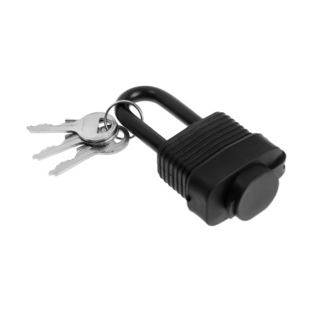 The castle of a hinged locland, 30 mm, moisture -proof, long stuff, 2 keys, black color-2