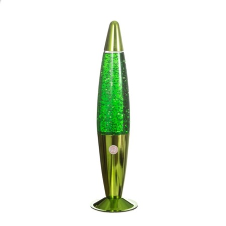 Lava-lamp "Rocket" 1x30W E14-R39 (sparkles) green 11x11x41cm-7