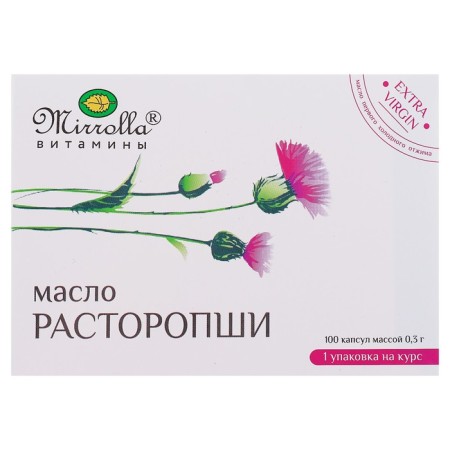 Mirrolla milk thistle oil, 100 capsules of 0.3 g