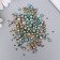 Beads for creativity plastic "Round. Gradient. Mermaid Blue Cream" D = 3-8mm, set 10 g 74595