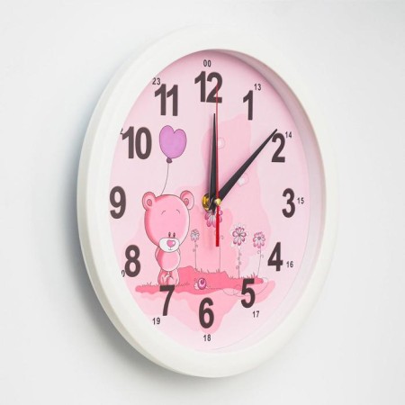Wall watches, D-28 cm, children, "Bear with a ball", silent-1