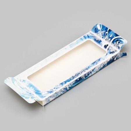 Gift box for tiles of chocolate with the Winter Blizzard window, 17.1 x 8 x 1.4 cm-4