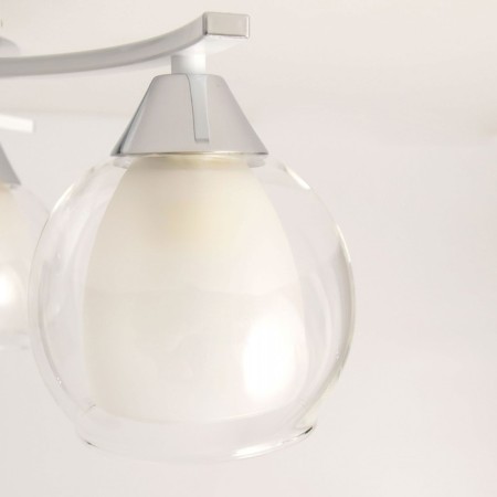 Ceiling chandelier Citilux "Christie" CL152130, 44x44x19 cm, 3x75W, E27, white color-6