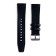 Hourly strap with fast-removable hairpins, 22 mm, eco-leather, L-22 cm, black