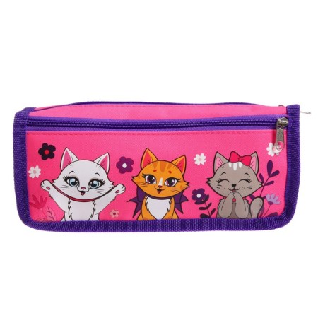 Penal soft, 2 compartments, 80 x 210 x 40 mm, voluminous "cute kittens"-2