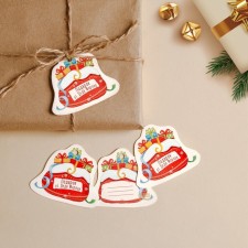 Шильдик на подарок Новый год «Новогодний мешок», 6,5 х5,5 см, Новый год