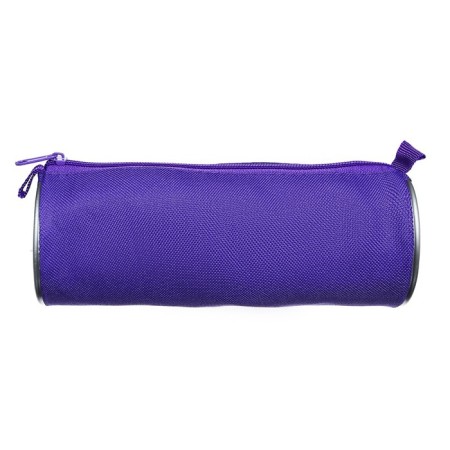Cleaning set 10 items (pencil case is 65 x 210 mm, pens 4 pieces Blue, ruler 15 cm, sharpener, pencil 2 pieces, texture), purple-2