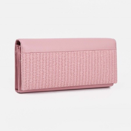 Women's wallet on magnets, pink color
