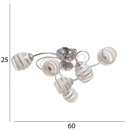 Causte "Venda" 6x40W E27 Chrome Model: 2800089-4